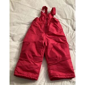 Cat & Jack Pink Snow Bib Overalls Unisex Kids Size 18 mos Winter Snowsuit